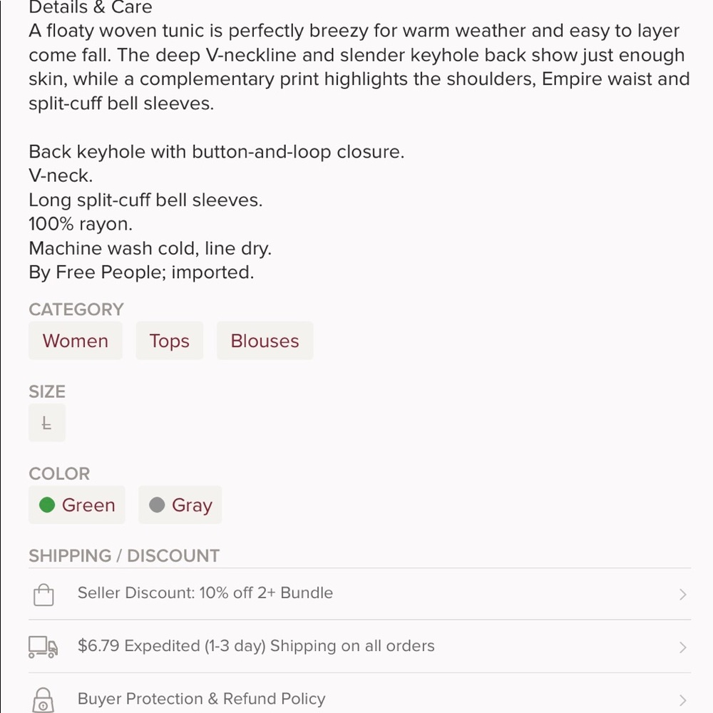 Free People boho top HOST PIC - Picture 7 of 7